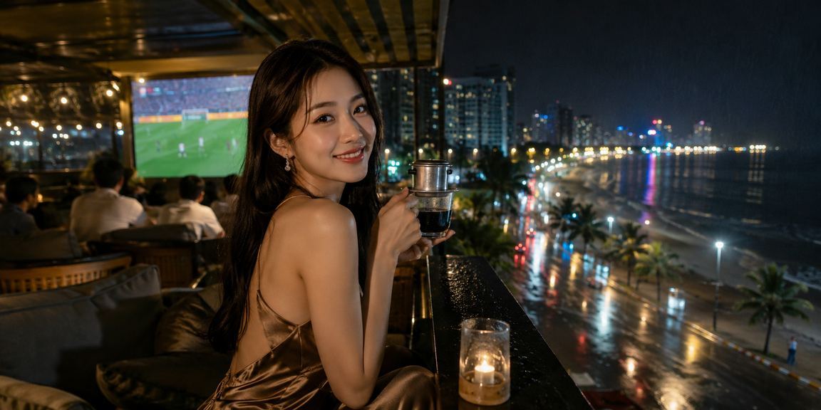 Không gian cà phê Nha Trang với chủ đề bóng đá và chơi game cân bằng